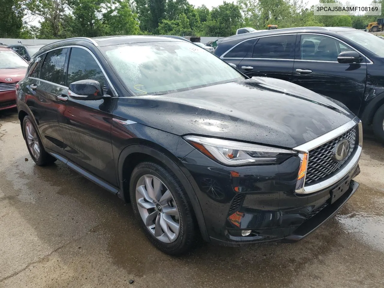 2021 Infiniti Qx50 Luxe VIN: 3PCAJ5BA3MF108169 Lot: 55484714