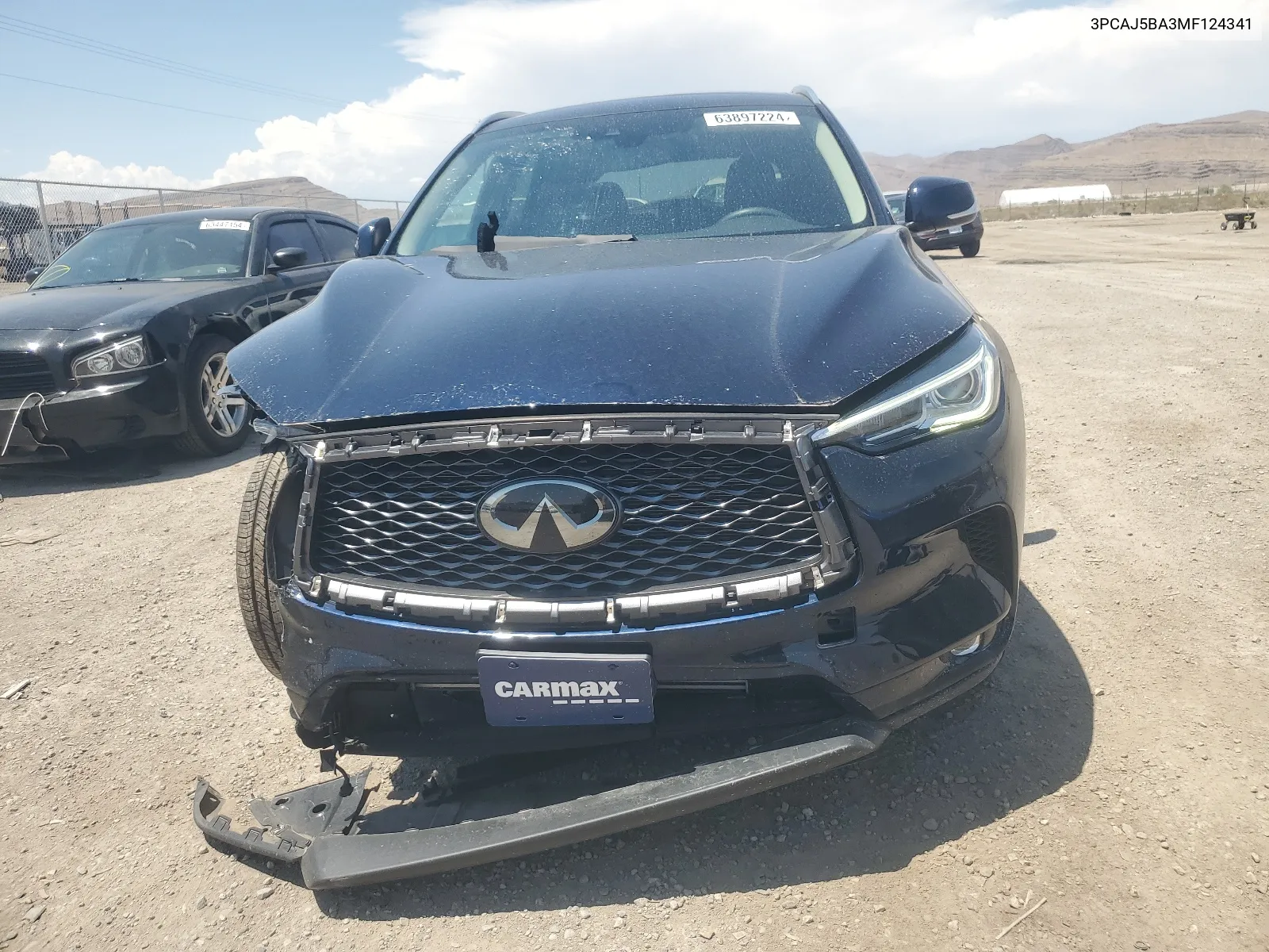 2021 Infiniti Qx50 Luxe VIN: 3PCAJ5BA3MF124341 Lot: 63897224