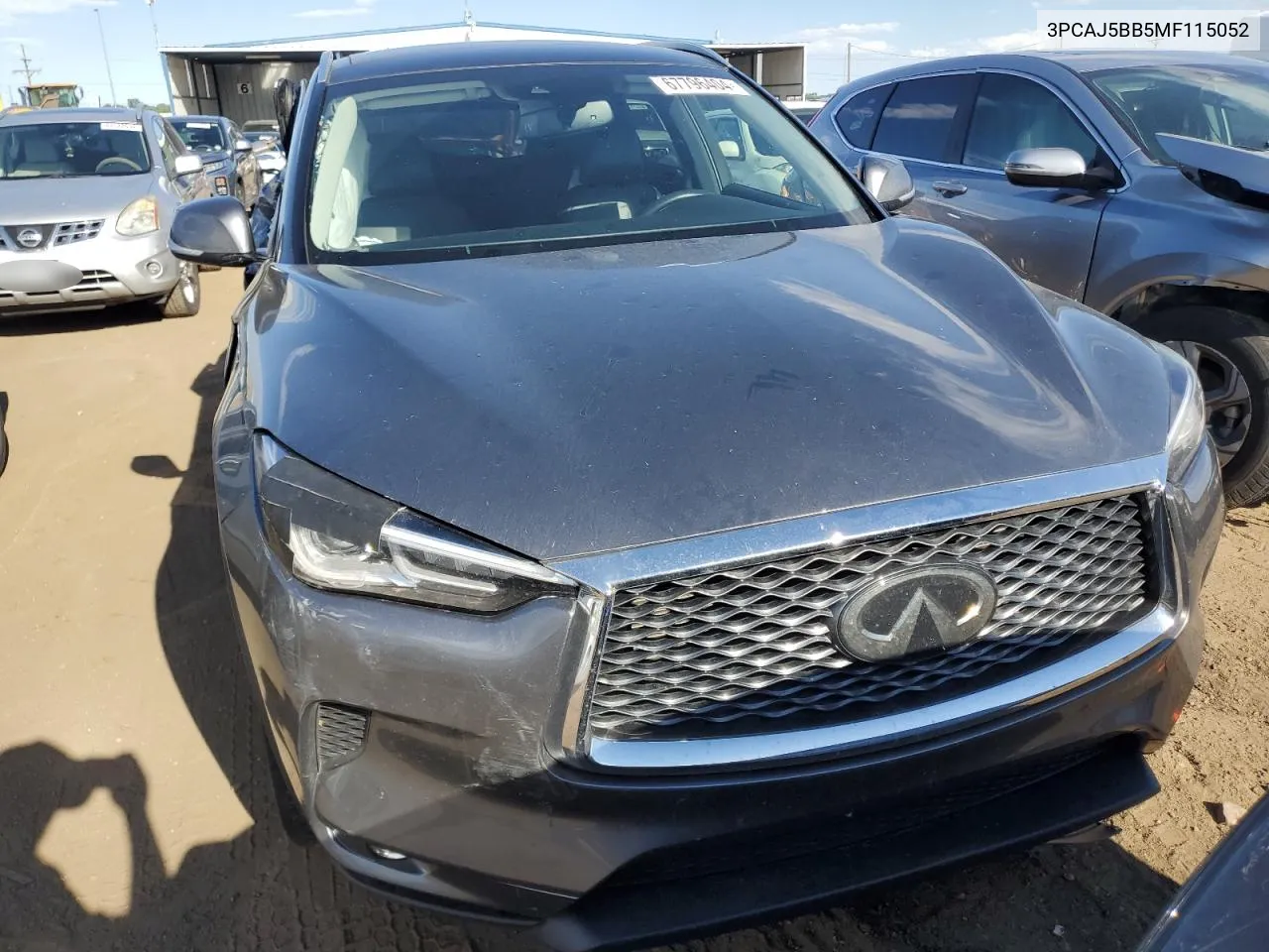 2021 Infiniti Qx50 Luxe VIN: 3PCAJ5BB5MF115052 Lot: 67796404