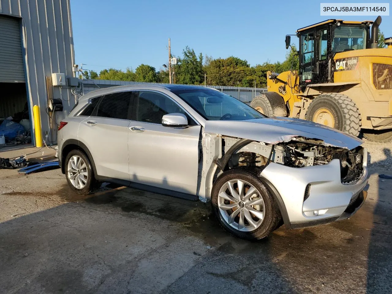 2021 Infiniti Qx50 Luxe VIN: 3PCAJ5BA3MF114540 Lot: 71068444