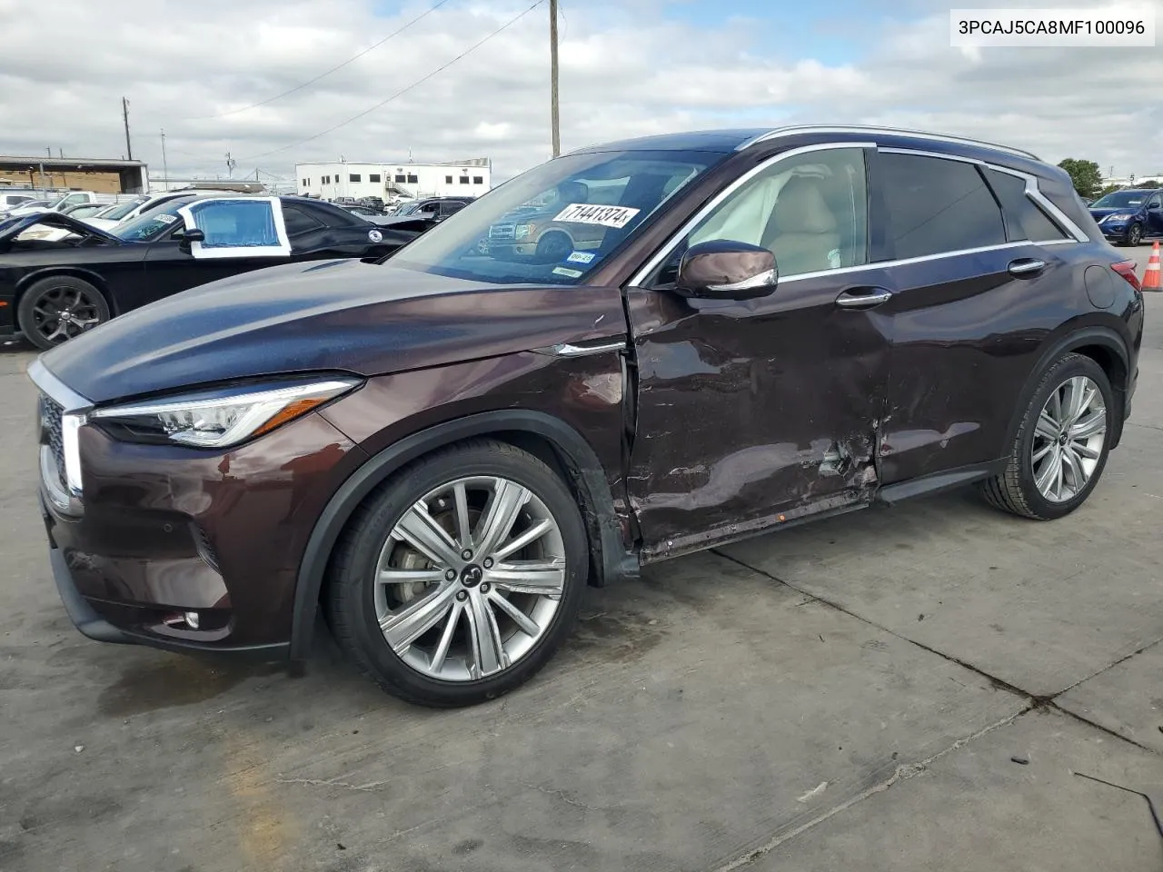 3PCAJ5CA8MF100096 2021 Infiniti Qx50 Essential