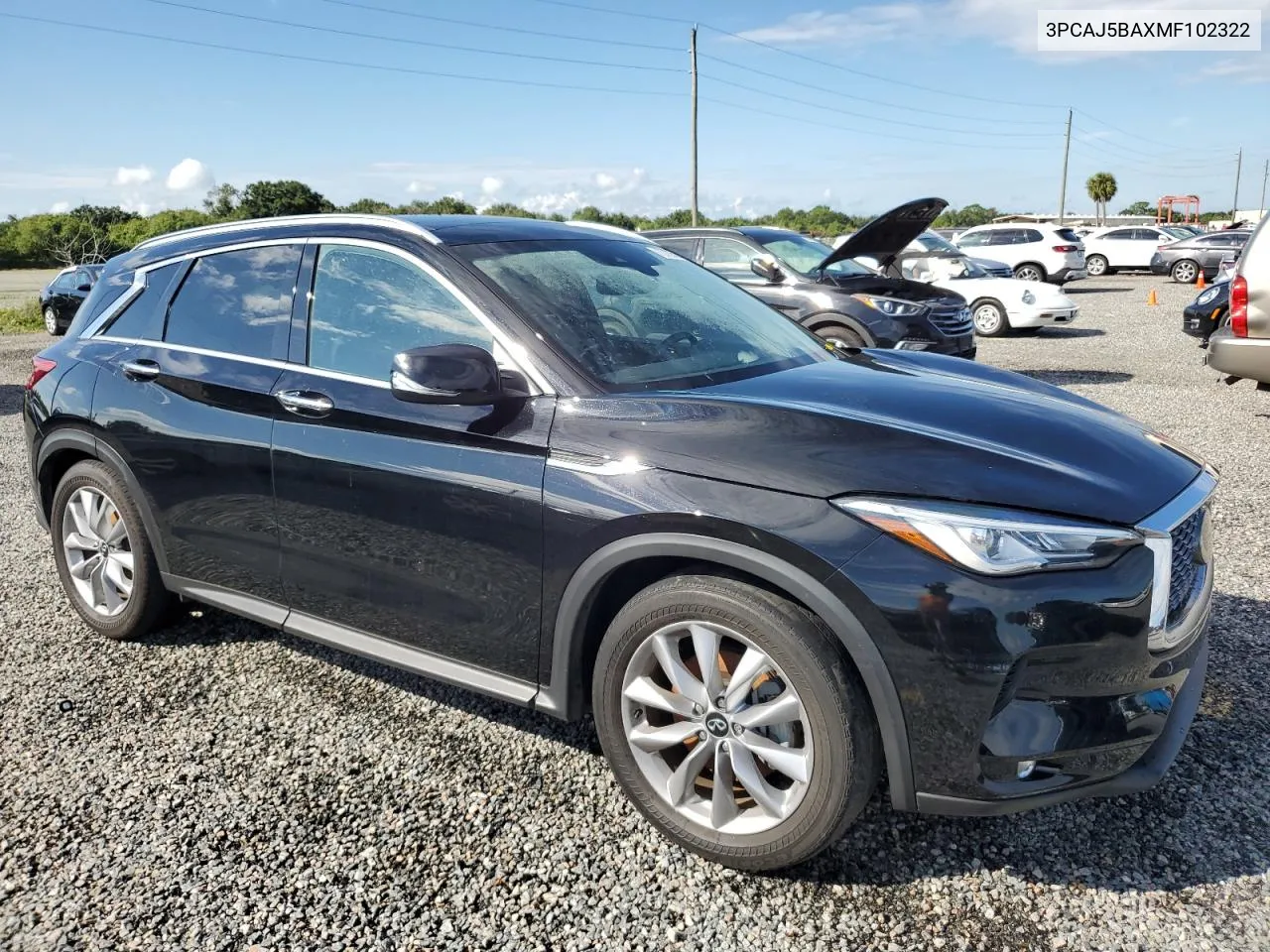 2021 Infiniti Qx50 Luxe VIN: 3PCAJ5BAXMF102322 Lot: 73729074