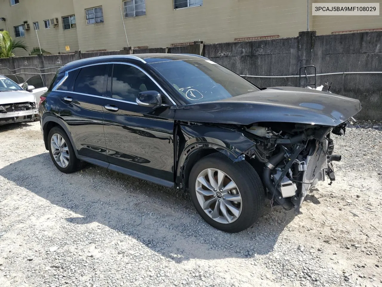 2021 Infiniti Qx50 Luxe VIN: 3PCAJ5BA9MF108029 Lot: 74191504