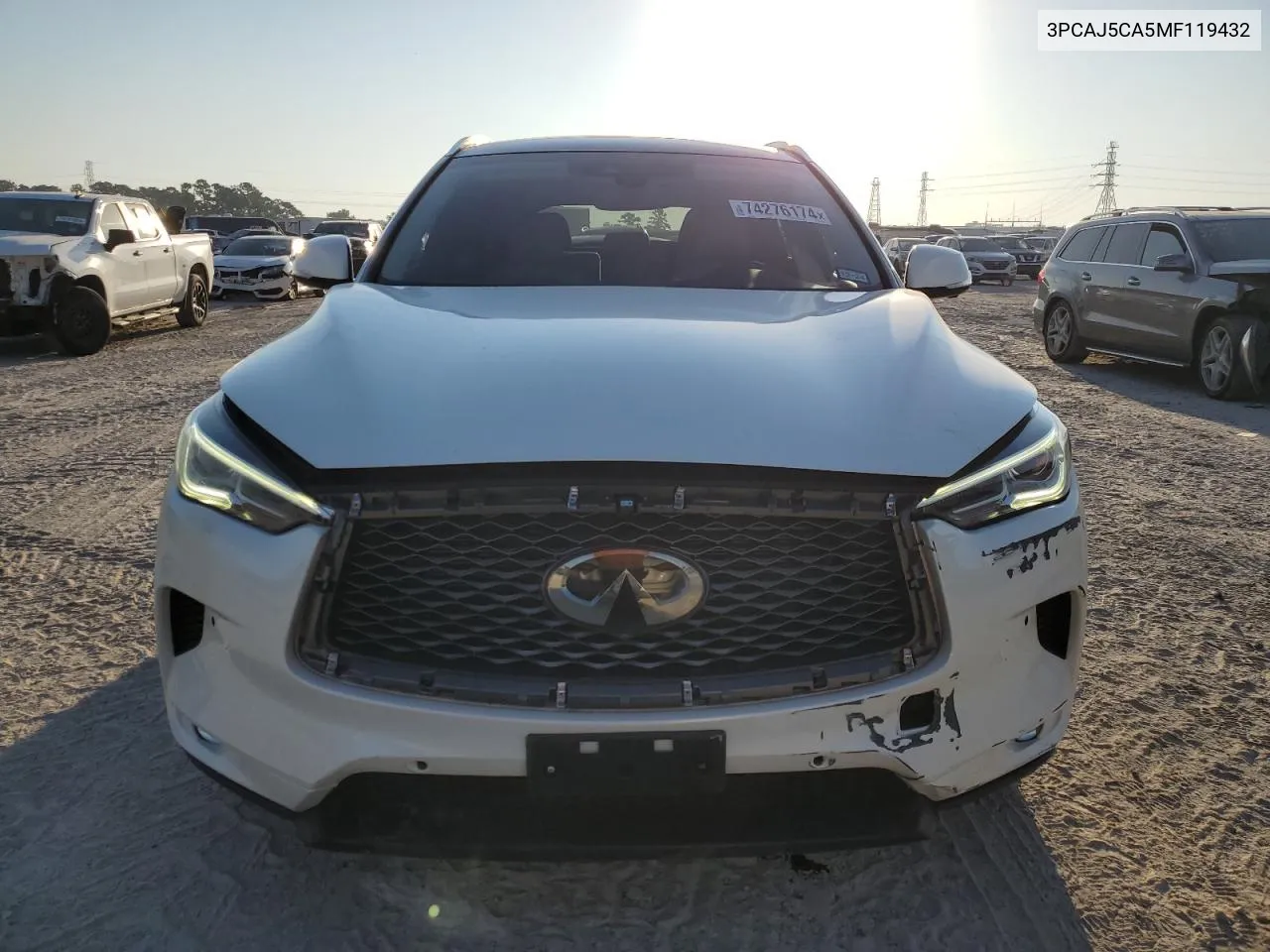 2021 Infiniti Qx50 Essential VIN: 3PCAJ5CA5MF119432 Lot: 74276174