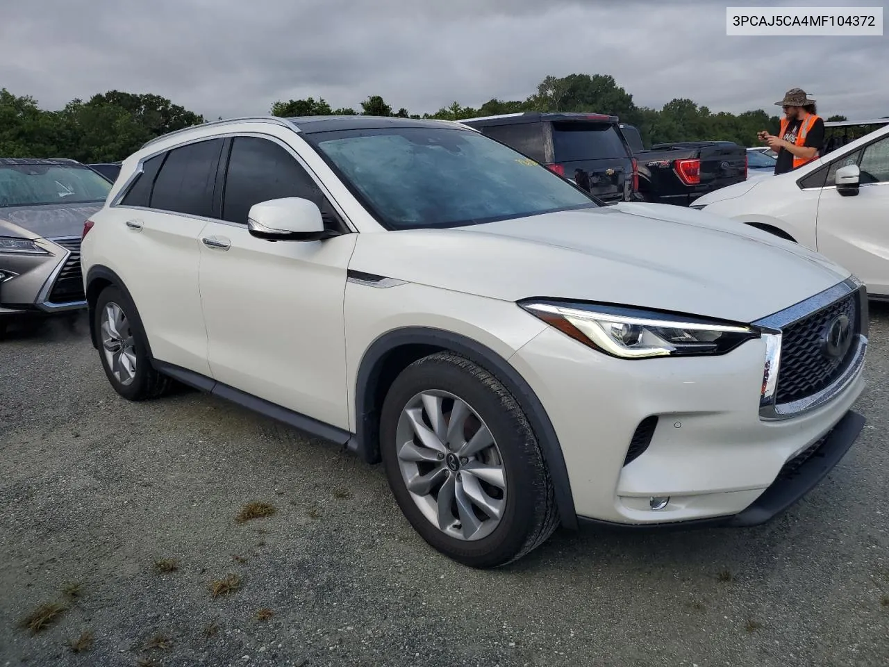 2021 Infiniti Qx50 Essential VIN: 3PCAJ5CA4MF104372 Lot: 74632254