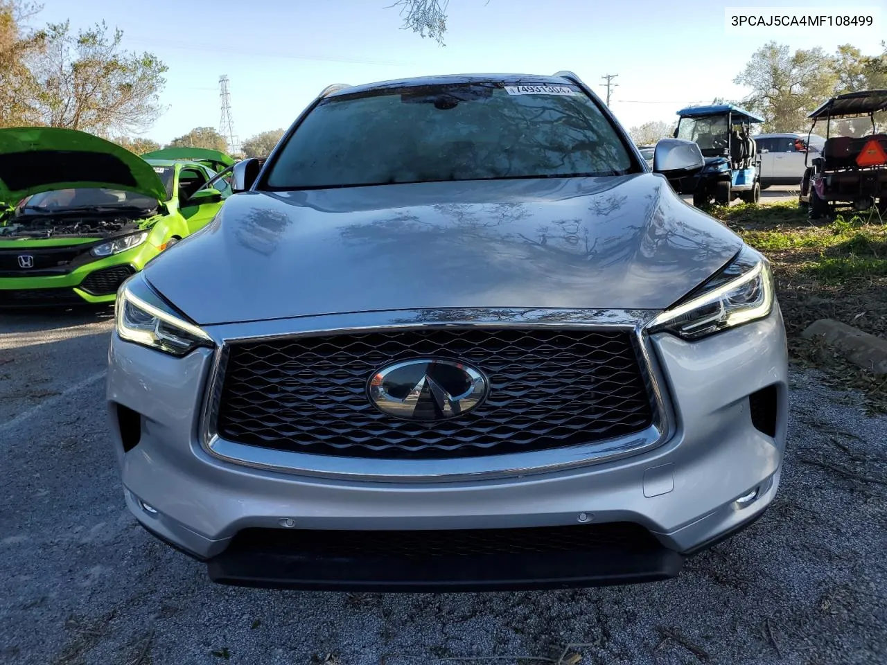 2021 Infiniti Qx50 Essential VIN: 3PCAJ5CA4MF108499 Lot: 74931304