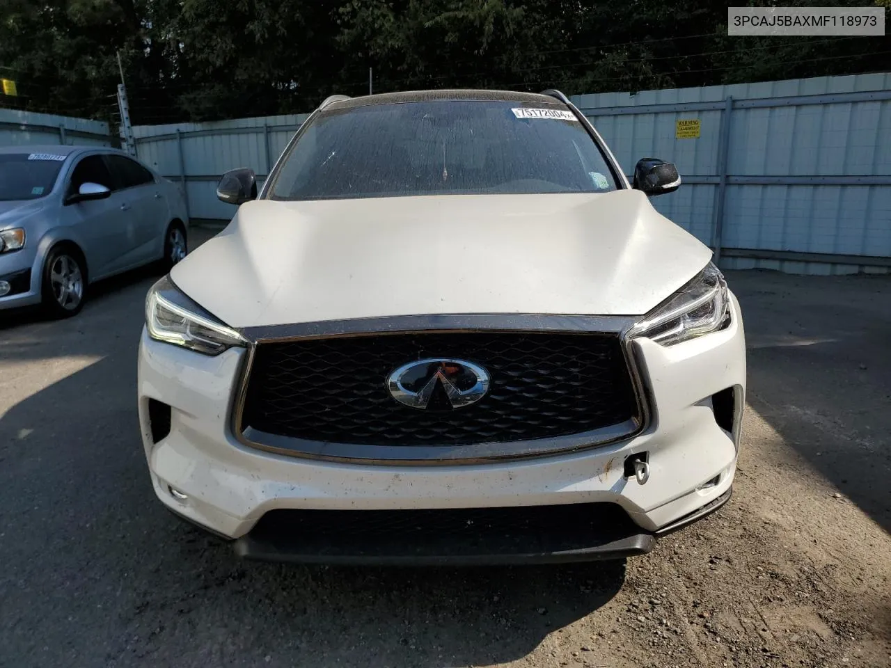 2021 Infiniti Qx50 Luxe VIN: 3PCAJ5BAXMF118973 Lot: 75172004