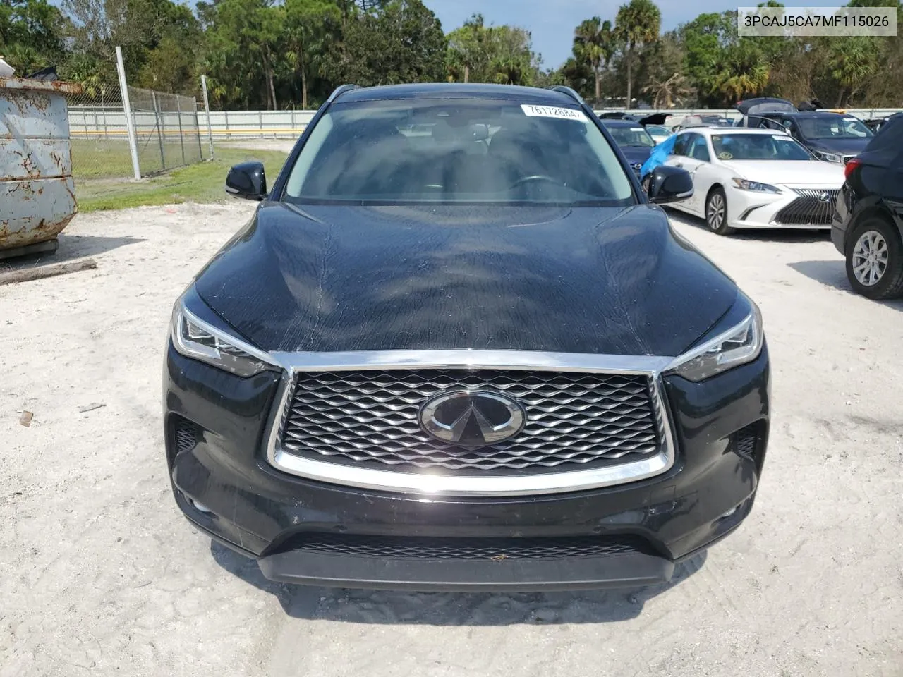 2021 Infiniti Qx50 Essential VIN: 3PCAJ5CA7MF115026 Lot: 76172684