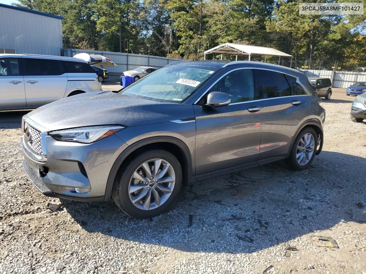 2021 Infiniti Qx50 Luxe VIN: 3PCAJ5BA8MF101427 Lot: 76565234