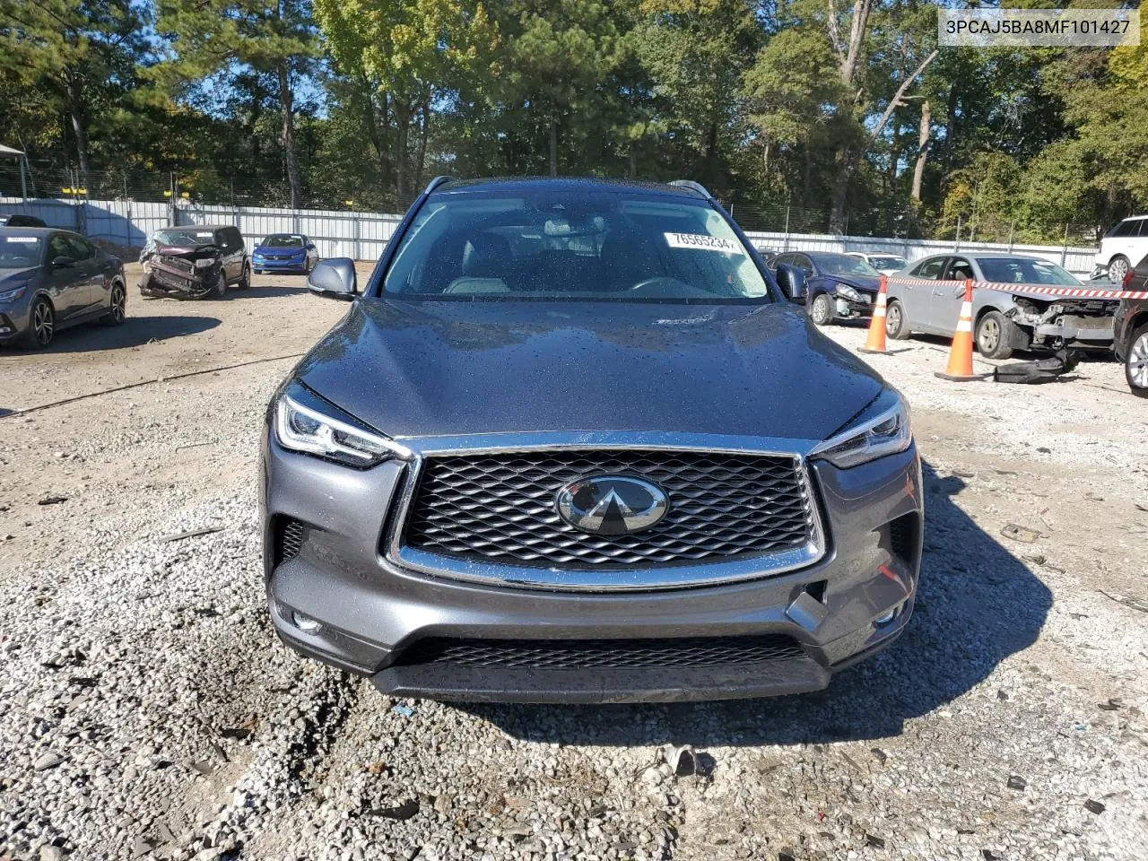 2021 Infiniti Qx50 Luxe VIN: 3PCAJ5BA8MF101427 Lot: 76565234