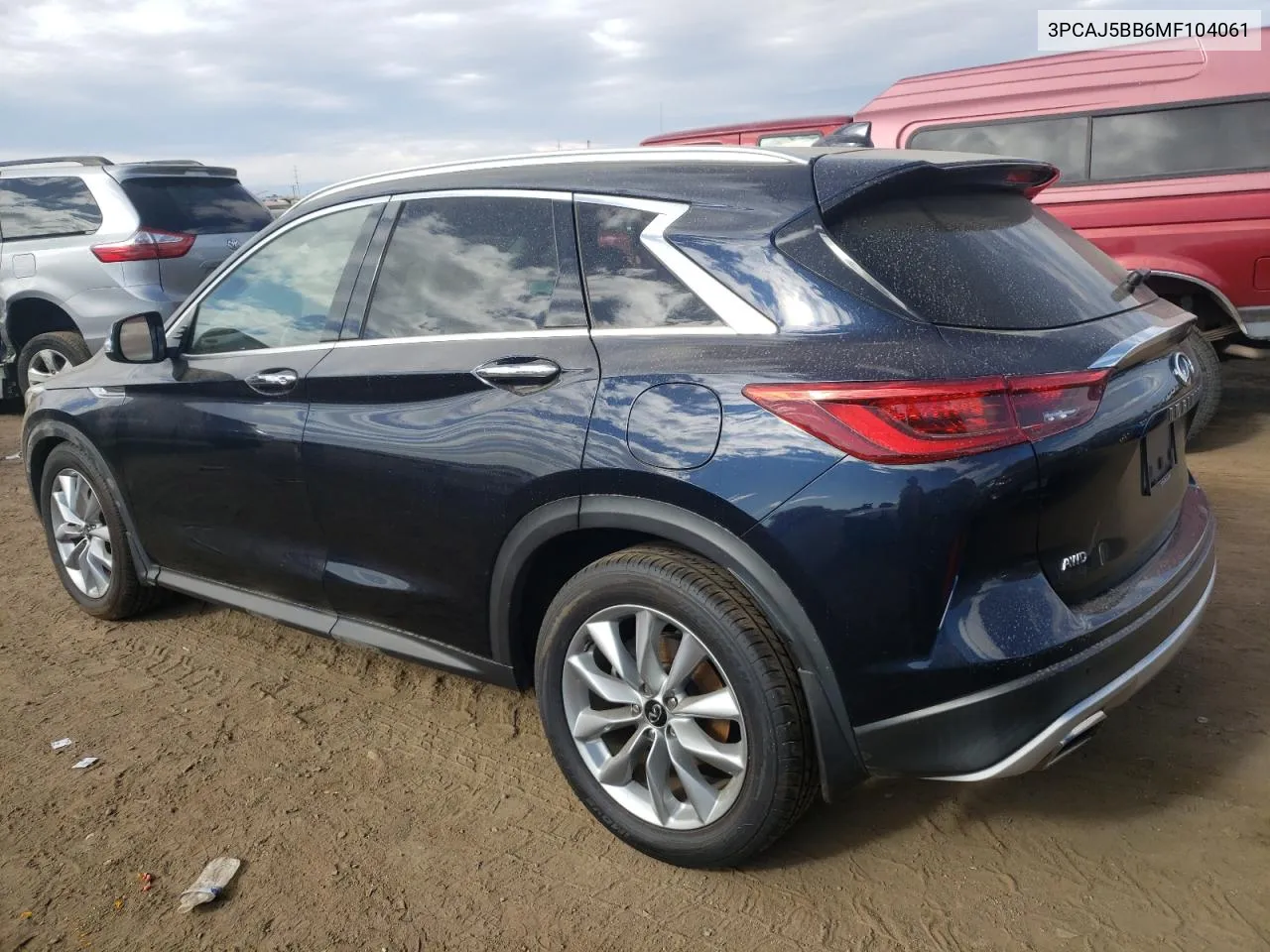 2021 Infiniti Qx50 Luxe VIN: 3PCAJ5BB6MF104061 Lot: 77472934