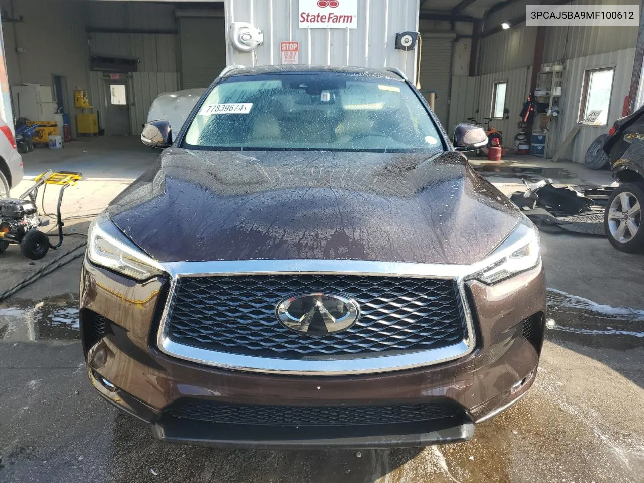 2021 Infiniti Qx50 Luxe VIN: 3PCAJ5BA9MF100612 Lot: 77839674