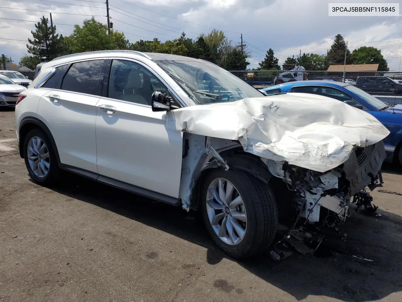 2022 Infiniti Qx50 Luxe VIN: 3PCAJ5BB5NF115845 Lot: 66607914