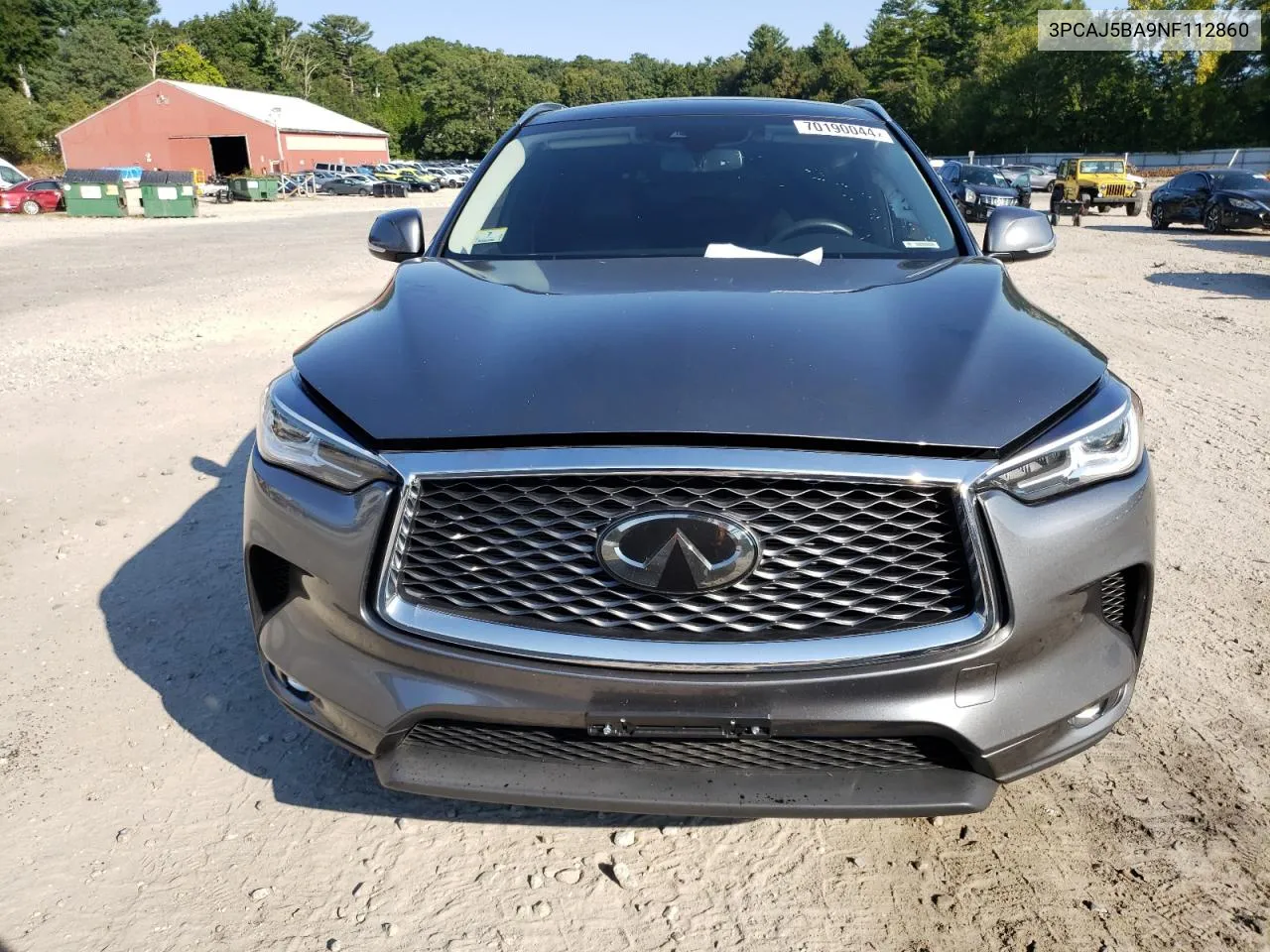 2022 Infiniti Qx50 Luxe VIN: 3PCAJ5BA9NF112860 Lot: 70190044