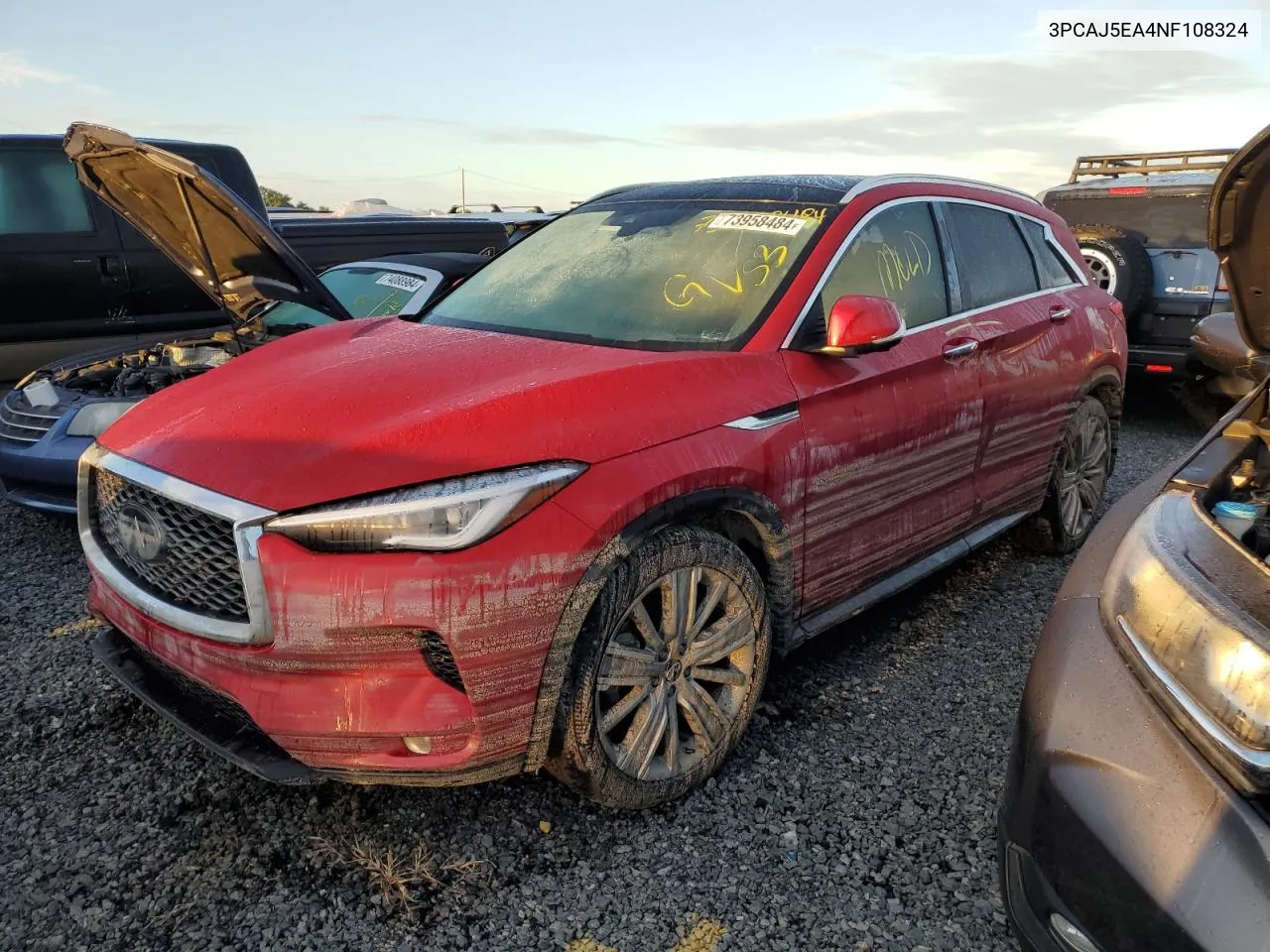 2022 Infiniti Qx50 Sensory VIN: 3PCAJ5EA4NF108324 Lot: 73958484