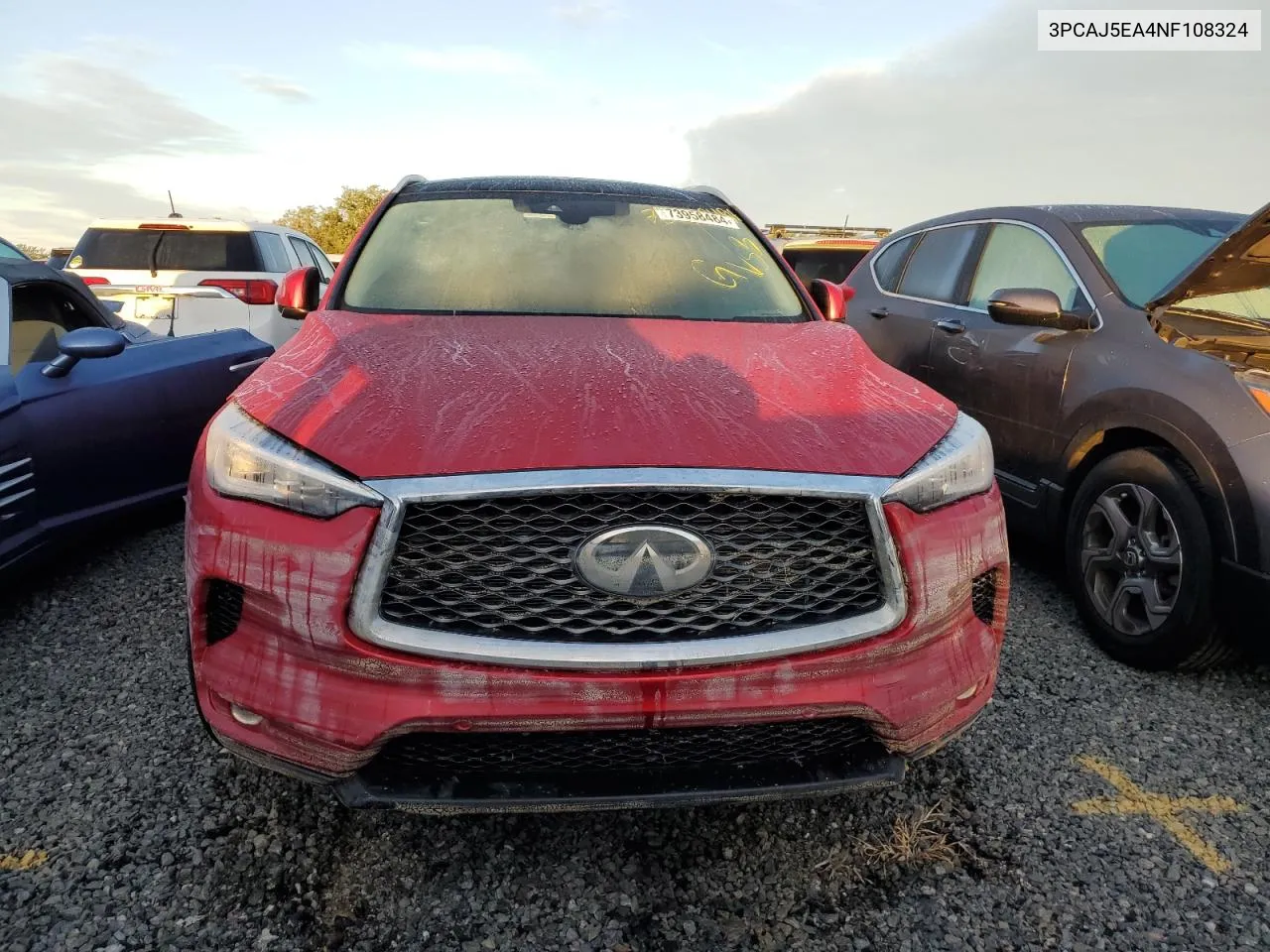 2022 Infiniti Qx50 Sensory VIN: 3PCAJ5EA4NF108324 Lot: 73958484