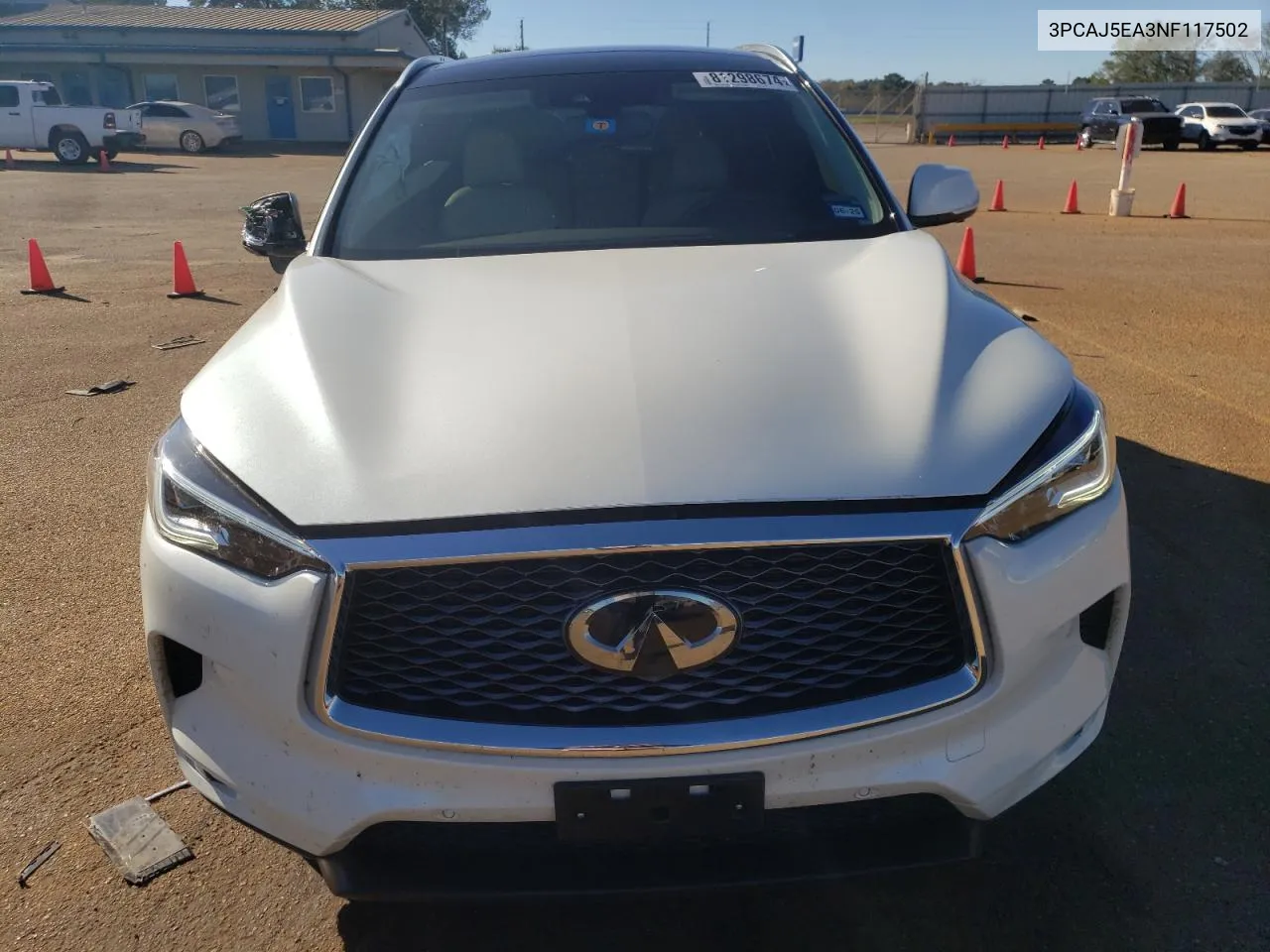 2022 Infiniti Qx50 Sensory VIN: 3PCAJ5EA3NF117502 Lot: 81298674