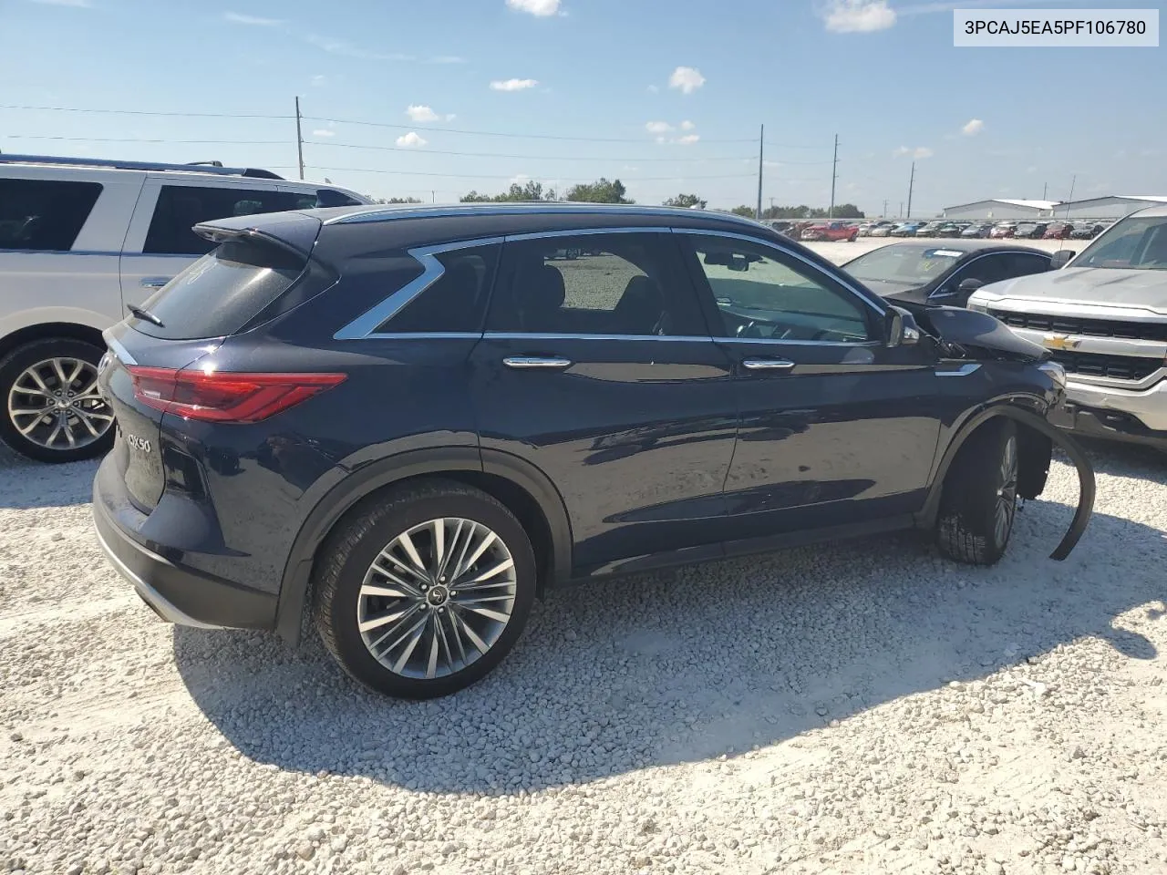 2023 Infiniti Qx50 Sensory VIN: 3PCAJ5EA5PF106780 Lot: 72275924