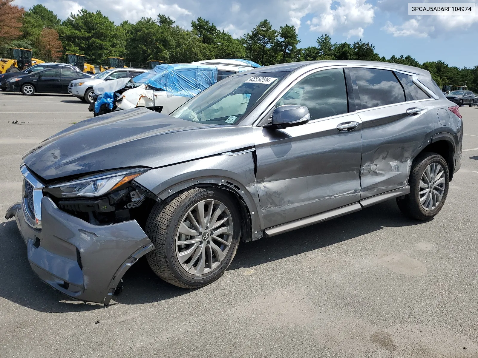 2024 Infiniti Qx50 Pure VIN: 3PCAJ5AB6RF104974 Lot: 71018644