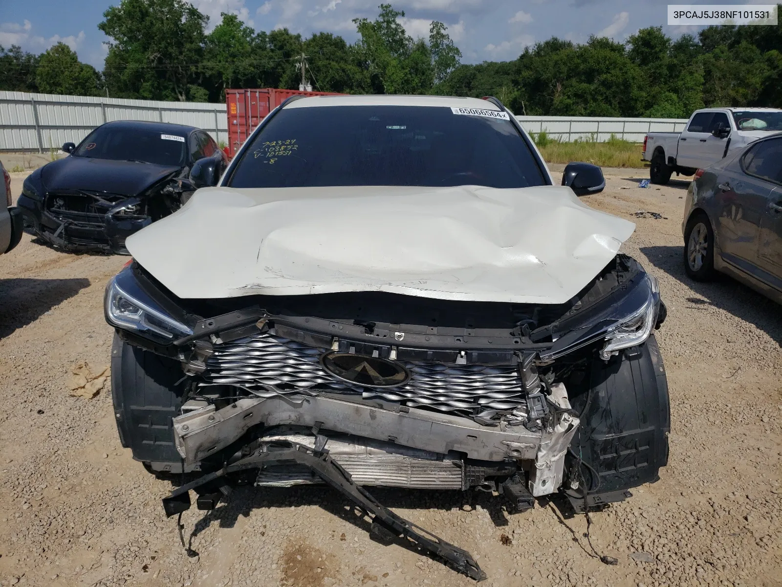 2022 Infiniti Qx55 Luxe VIN: 3PCAJ5J38NF101531 Lot: 65066564