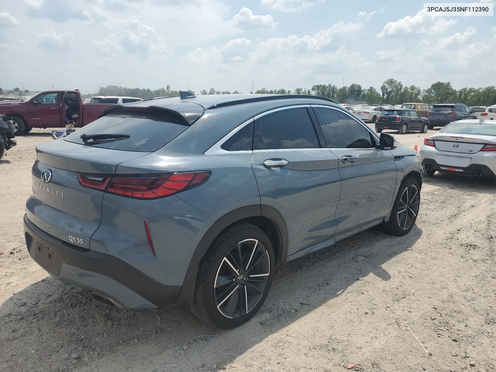 2022 Infiniti Qx55 Luxe VIN: 3PCAJ5J35NF112390 Lot: 67248774