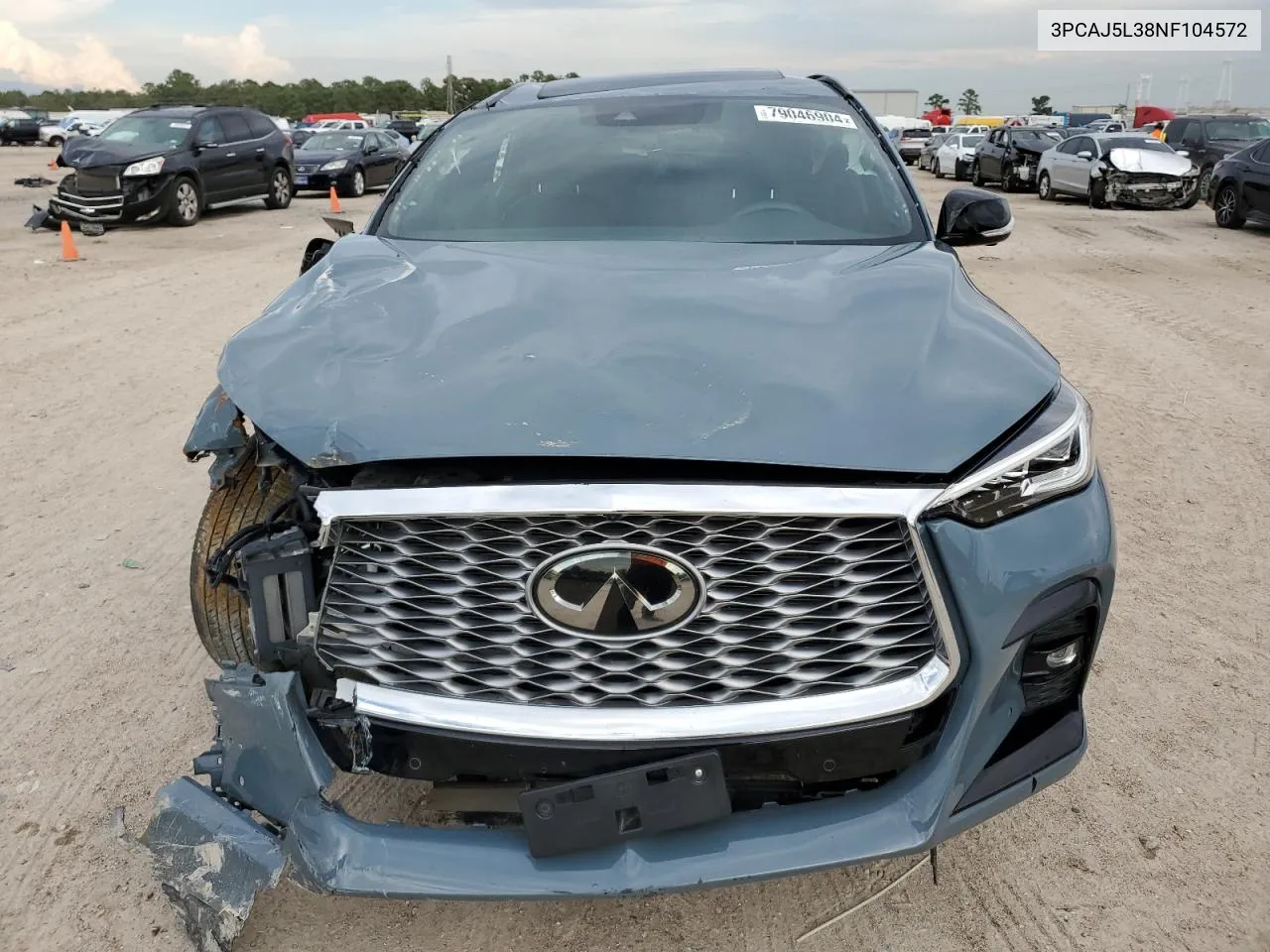 2022 Infiniti Qx55 Sensory VIN: 3PCAJ5L38NF104572 Lot: 79046904