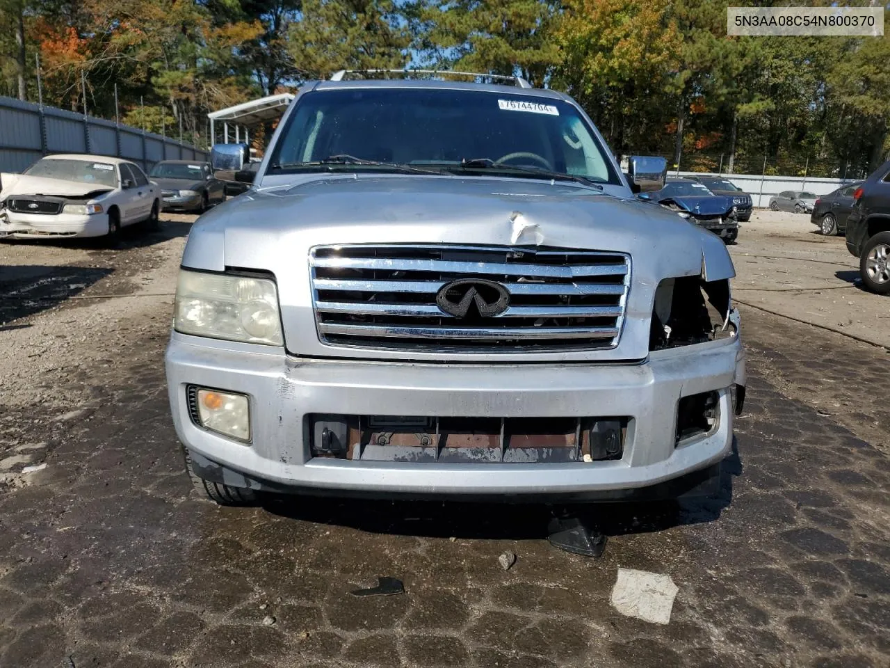 2004 Infiniti Qx56 VIN: 5N3AA08C54N800370 Lot: 76744704