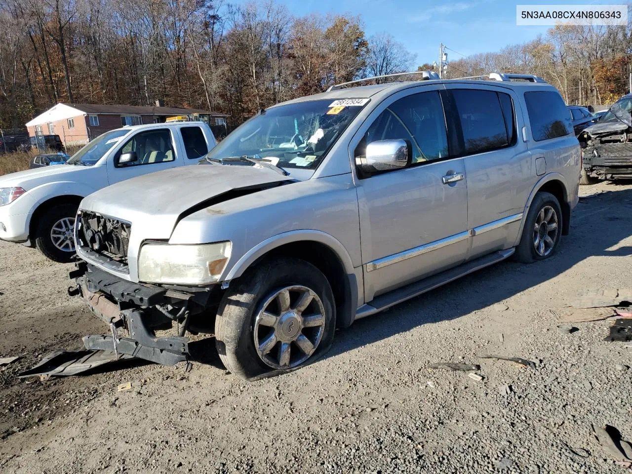 2004 Infiniti Qx56 VIN: 5N3AA08CX4N806343 Lot: 78812934