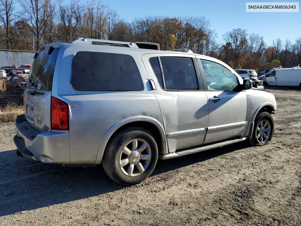 2004 Infiniti Qx56 VIN: 5N3AA08CX4N806343 Lot: 78812934