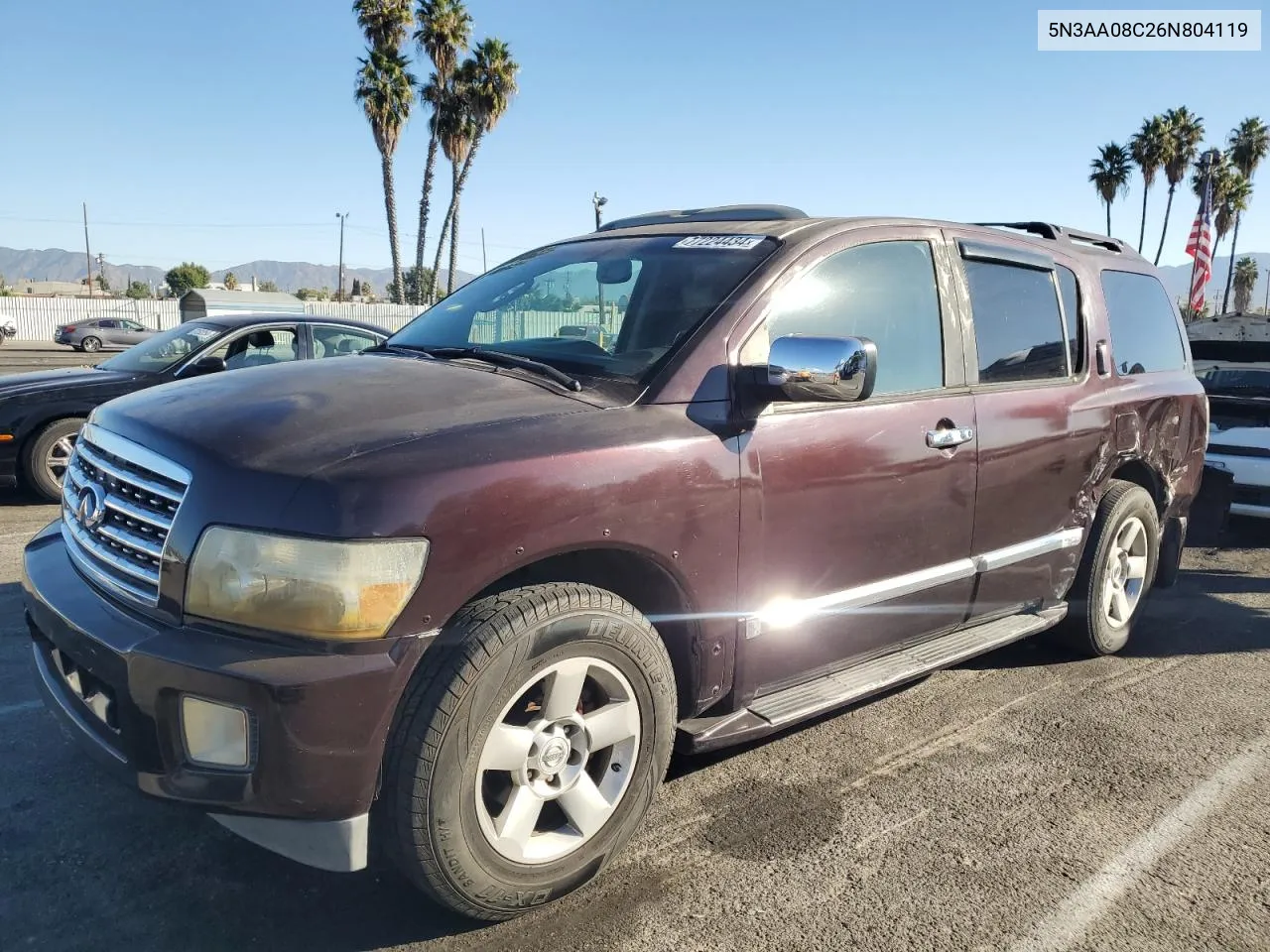 2006 Infiniti Qx56 VIN: 5N3AA08C26N804119 Lot: 77224434