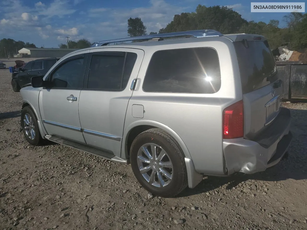 2008 Infiniti Qx56 VIN: 5N3AA08D98N911986 Lot: 74389634