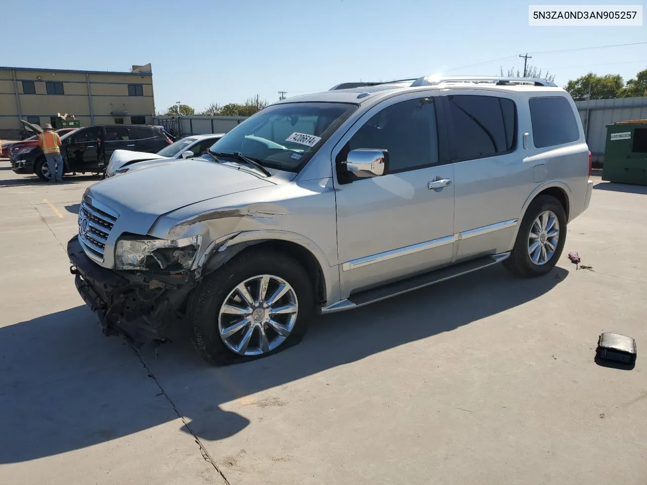 2010 Infiniti Qx56 VIN: 5N3ZA0ND3AN905257 Lot: 74206614