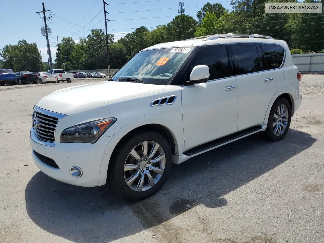 2012 Infiniti Qx56 VIN: JN8AZ2NF3C9518742 Lot: 56838314