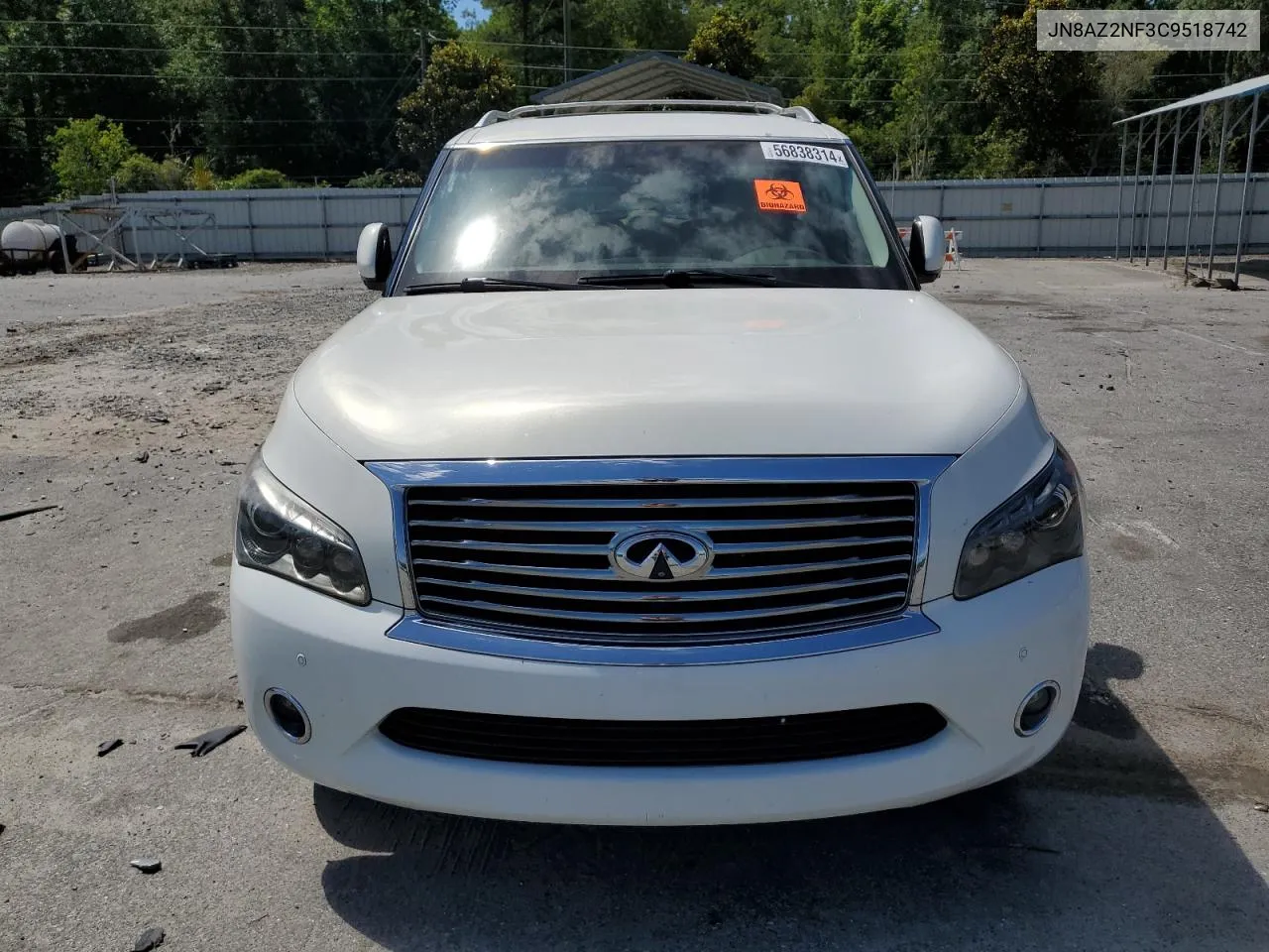 2012 Infiniti Qx56 VIN: JN8AZ2NF3C9518742 Lot: 56838314