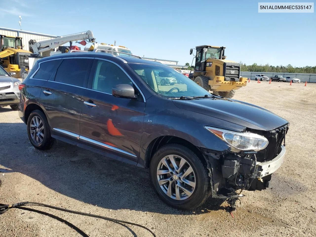 2014 Infiniti Qx60 VIN: 5N1AL0MM4EC535147 Lot: 61862604