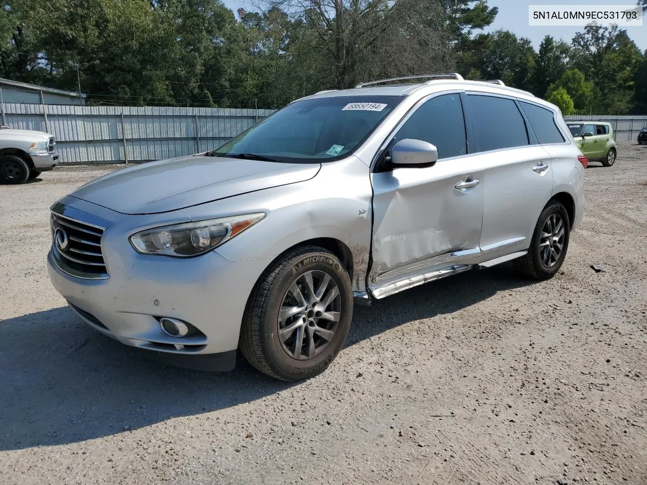 2014 Infiniti Qx60 VIN: 5N1AL0MN9EC531703 Lot: 68650194