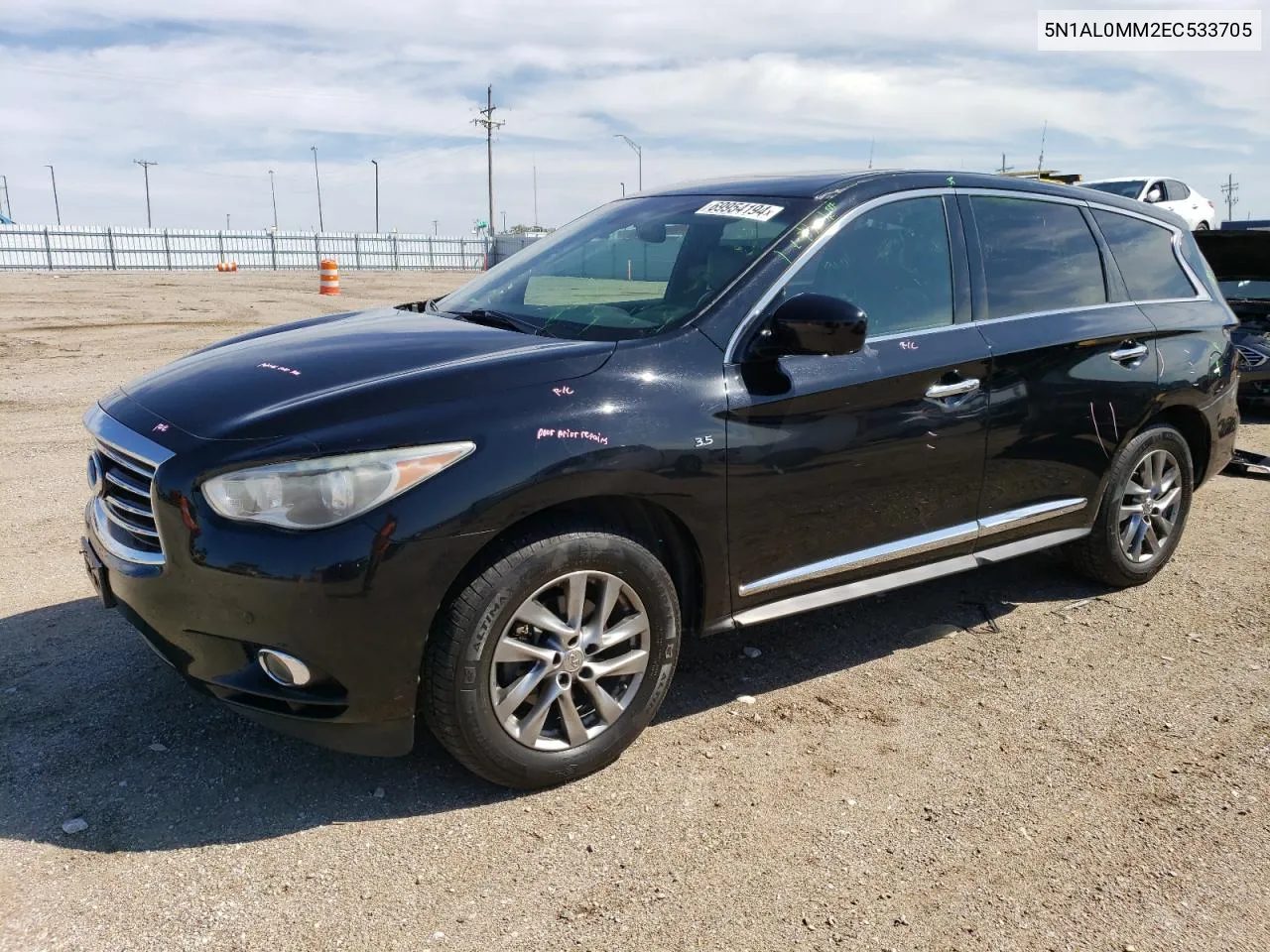 2014 Infiniti Qx60 VIN: 5N1AL0MM2EC533705 Lot: 69954194