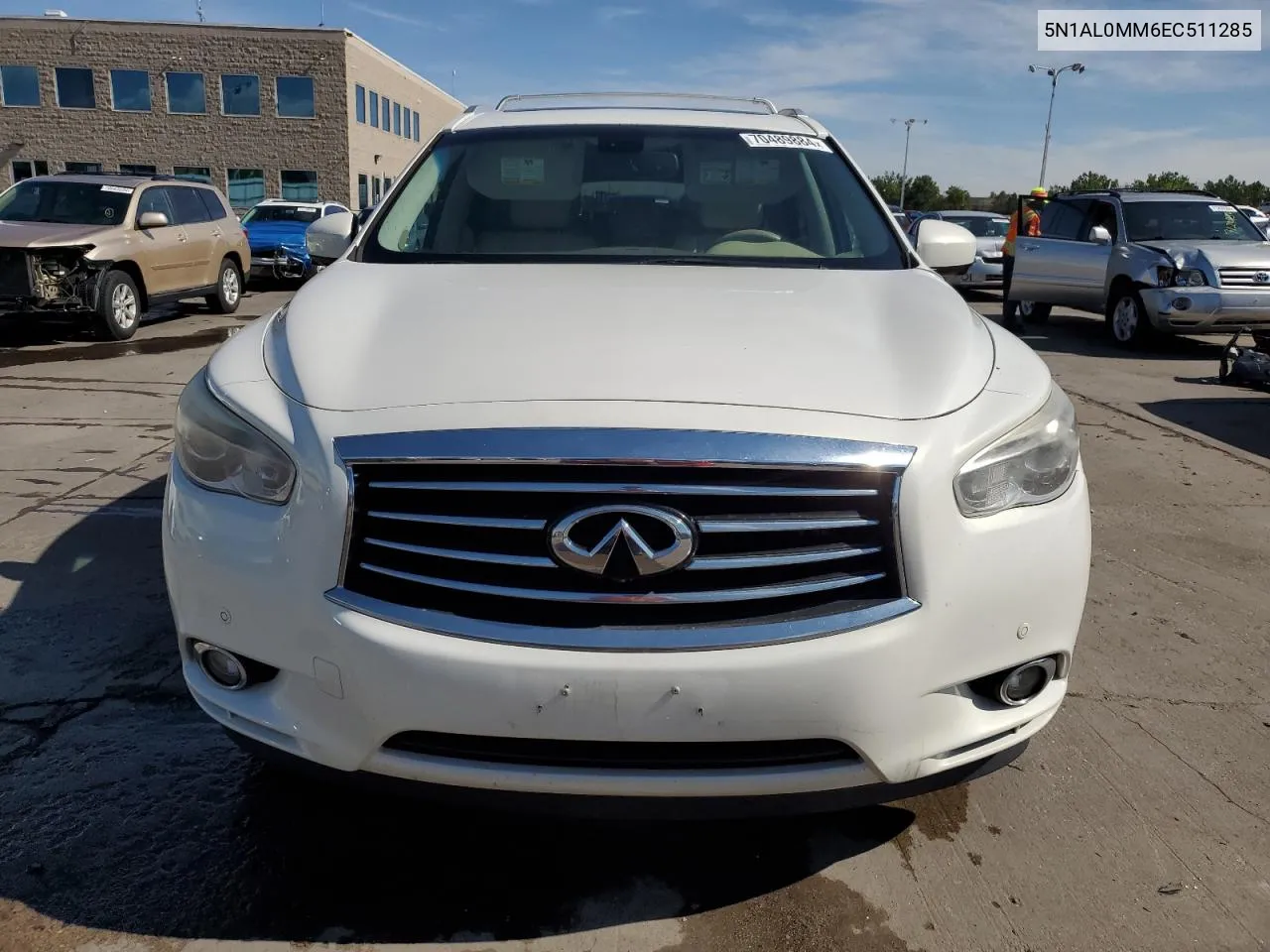 2014 Infiniti Qx60 VIN: 5N1AL0MM6EC511285 Lot: 70489884