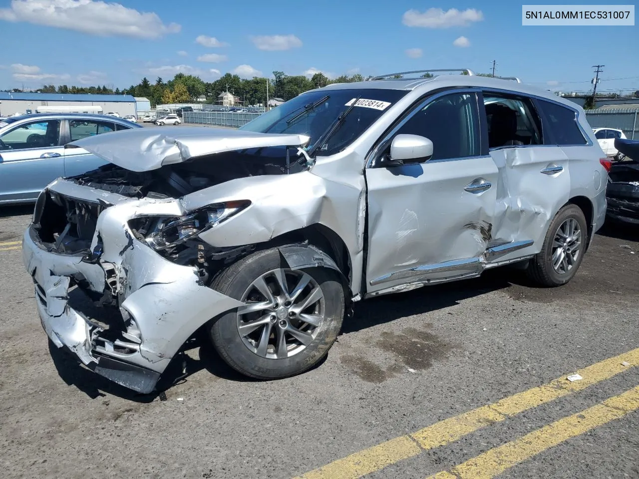 2014 Infiniti Qx60 VIN: 5N1AL0MM1EC531007 Lot: 71023814