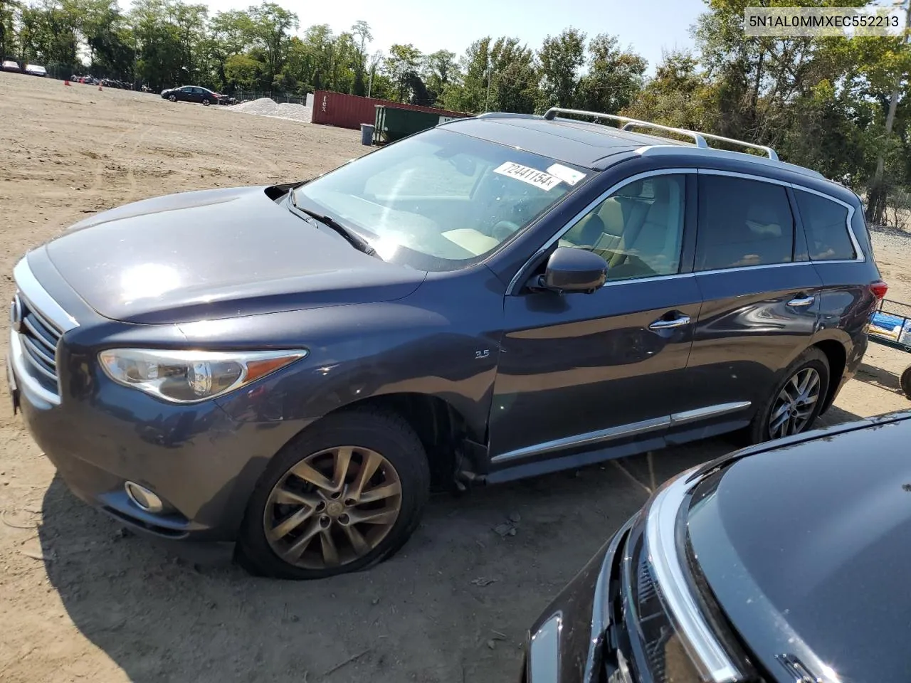 2014 Infiniti Qx60 VIN: 5N1AL0MMXEC552213 Lot: 72441154