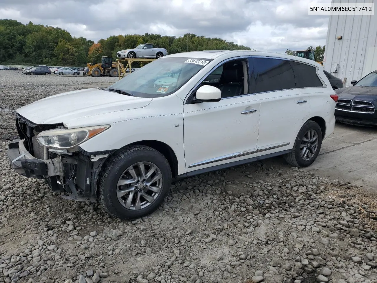 2014 Infiniti Qx60 VIN: 5N1AL0MM6EC517412 Lot: 72570114