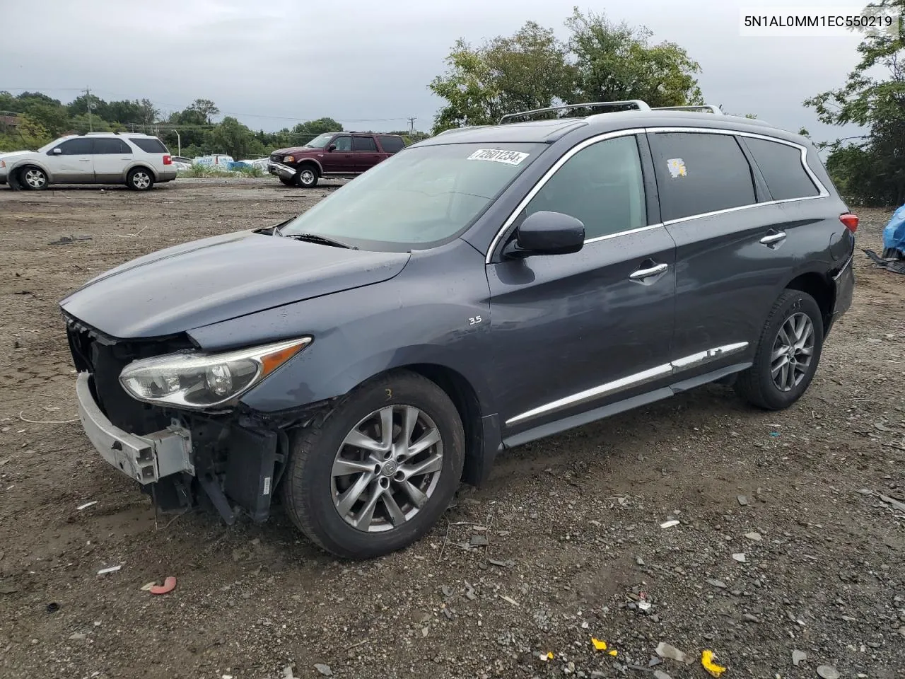 2014 Infiniti Qx60 VIN: 5N1AL0MM1EC550219 Lot: 72601234