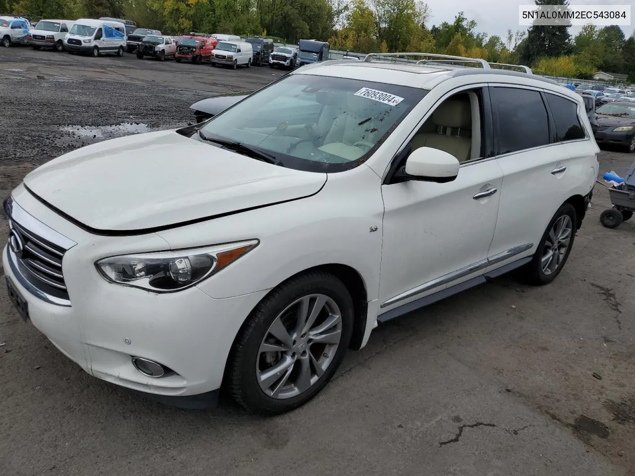 2014 Infiniti Qx60 VIN: 5N1AL0MM2EC543084 Lot: 76093004