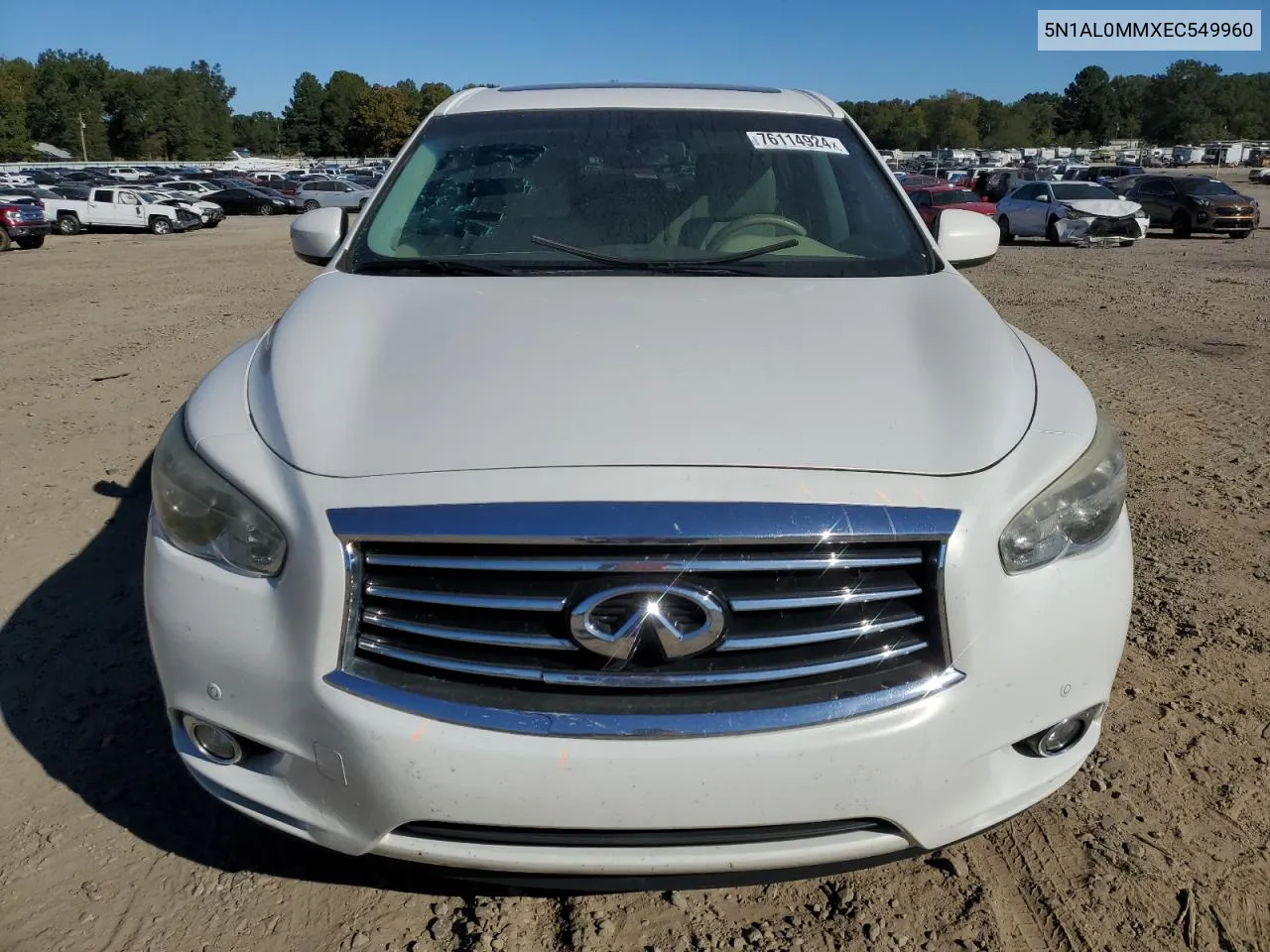 2014 Infiniti Qx60 VIN: 5N1AL0MMXEC549960 Lot: 76114924