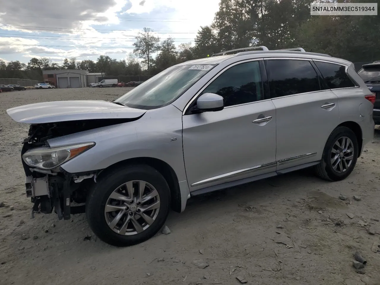 2014 Infiniti Qx60 VIN: 5N1AL0MM3EC519344 Lot: 76127524