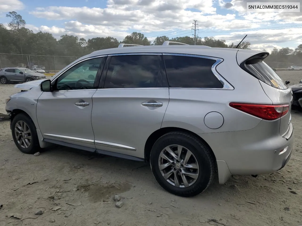 2014 Infiniti Qx60 VIN: 5N1AL0MM3EC519344 Lot: 76127524