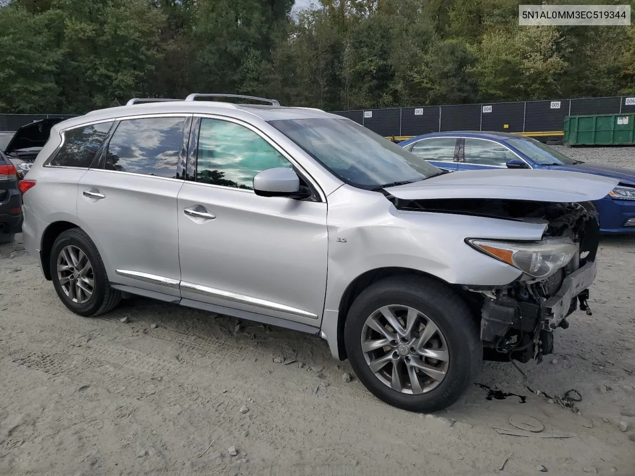 2014 Infiniti Qx60 VIN: 5N1AL0MM3EC519344 Lot: 76127524