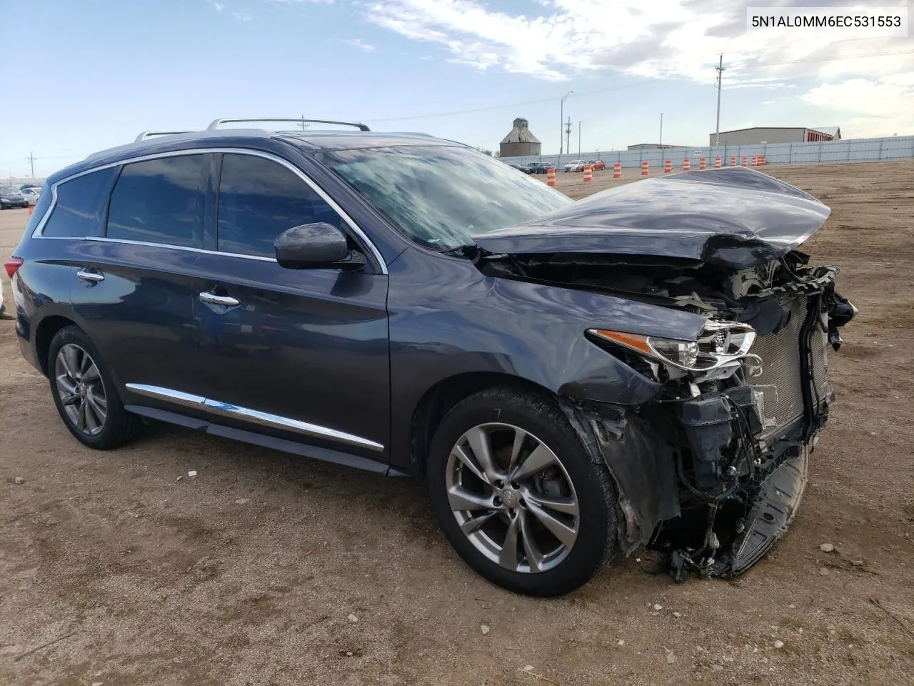 2014 Infiniti Qx60 VIN: 5N1AL0MM6EC531553 Lot: 77257194