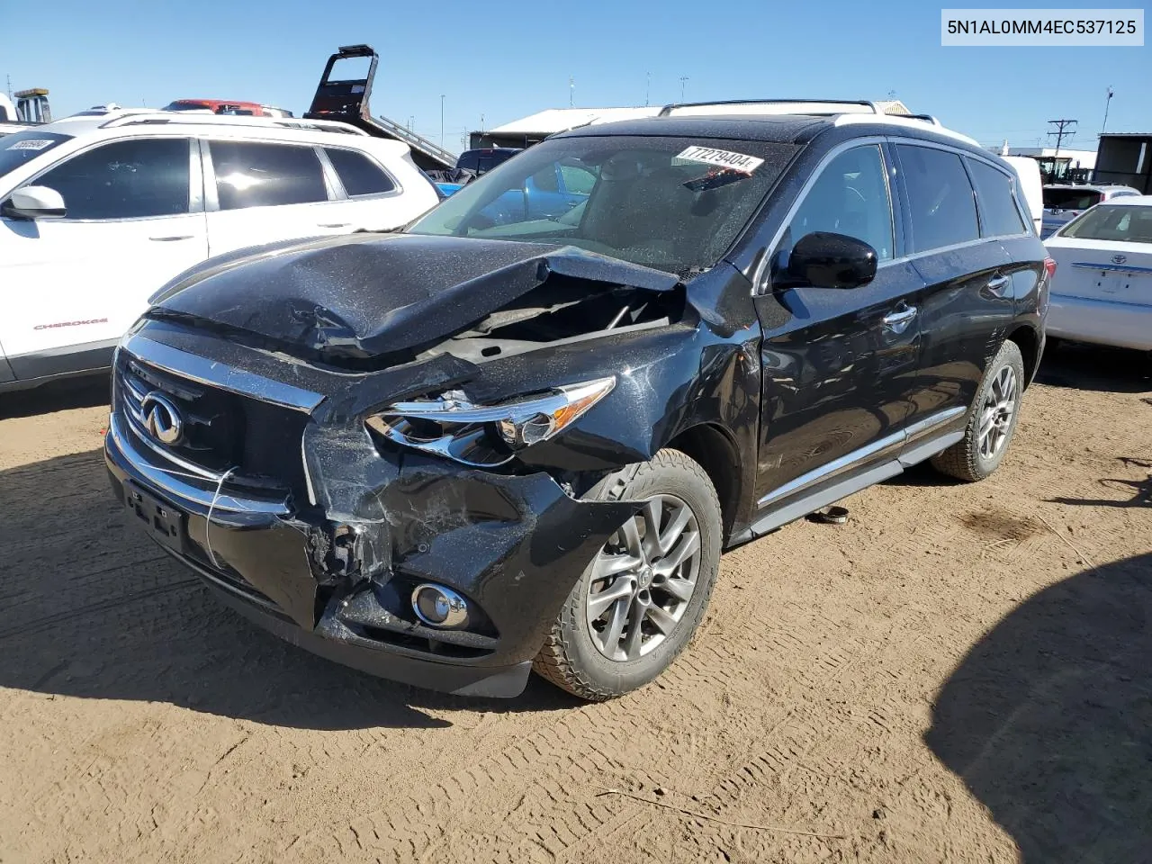 2014 Infiniti Qx60 VIN: 5N1AL0MM4EC537125 Lot: 77279404