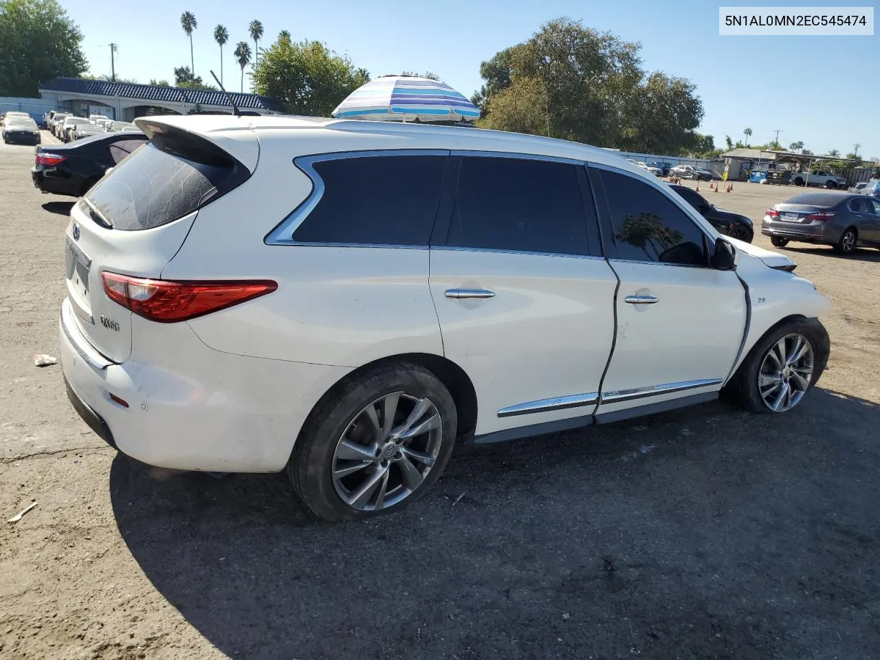 2014 Infiniti Qx60 VIN: 5N1AL0MN2EC545474 Lot: 78692344